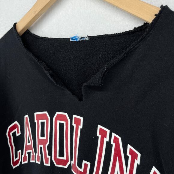 CAROLINA Sweatshirt ADULT L CHAMPION UNIVERSITY COLLEGE NC Fleece Cutout Black - Picture 7 of 15